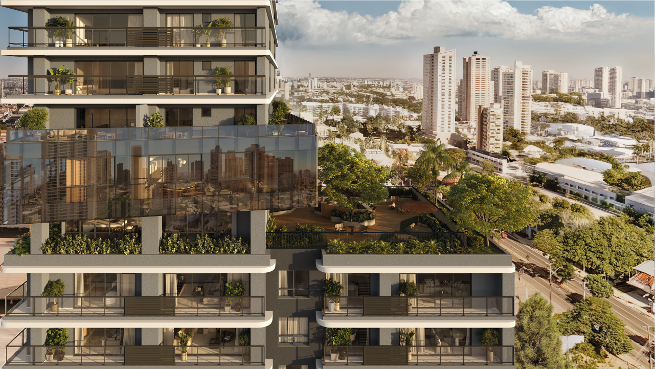 Consciente lança Obliq: novo compacto de luxo traz arquitetura em movimento e jardim suspenso no Setor Bueno